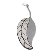 Mini Folding EDC Knife Keychain – Silver& Black Leaf Shape Pocket Keychain Knife